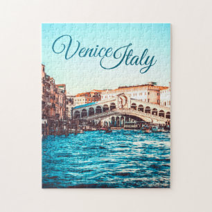 Cena do Canal de Veneza Itália  Quebra-cabeça de