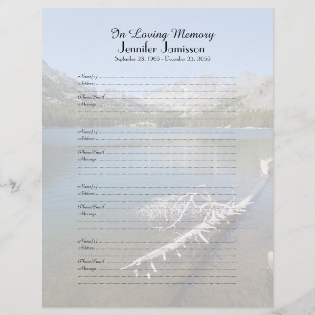 Cena do Lago do Filler do Livro Memorial (Frente)