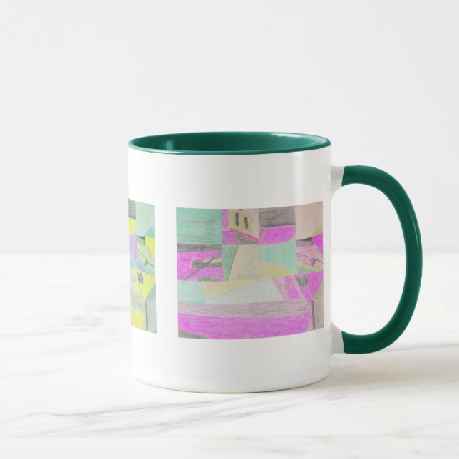 Cena embaralhada caneca multicolor (Direita)