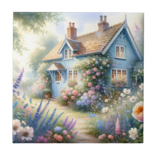 Cena Floral Casa Azul Jardim Cottage Pastel