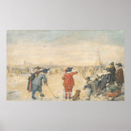 Cena no Gelo - Hendrick Avercamp Fine Art Poster
