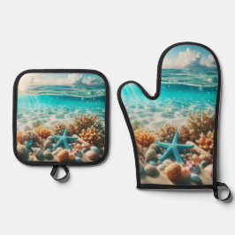 Cena Oceânica de Starfish, da praia tropical