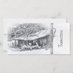 Cena rural de inverno de Barn e Rake - Tennessee