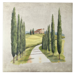 Cena Rústica Vintage Italiana Toscana Aquarela