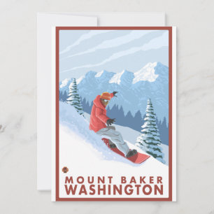Cena Snowboarder - Monte Baker, Washington