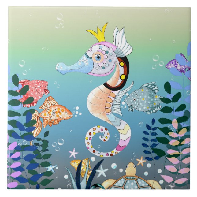 Cena subaquática, azulejos (Frente)