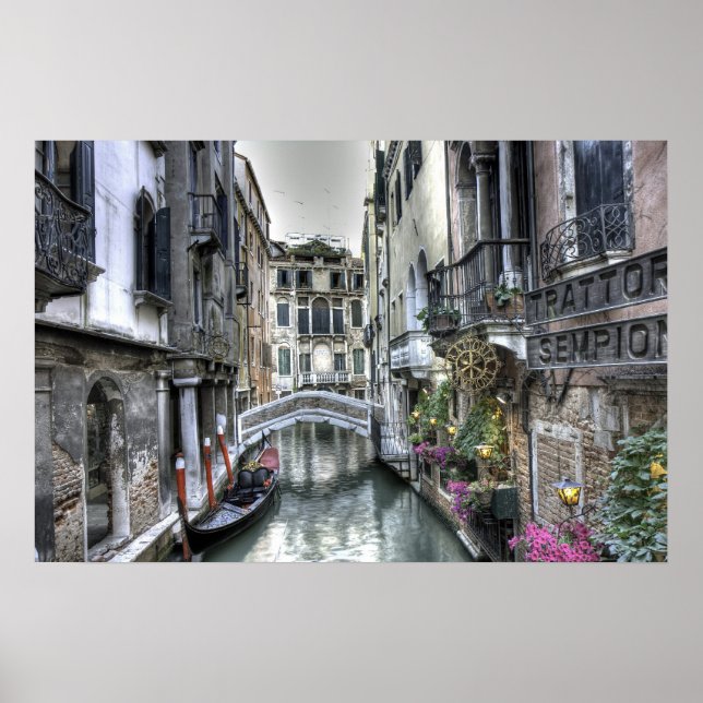 Cena urbana na Poster de Veneza (Frente)