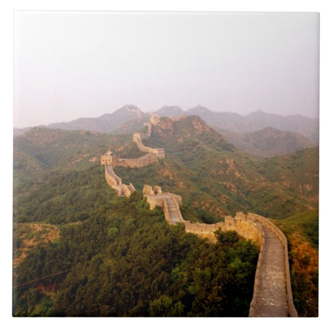 Cenário colorido na Grande Muralha da China em (Frente)