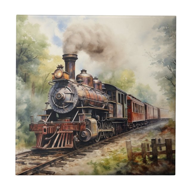 Cenário de Paisagem com um Trem Vitoriano (Frente)