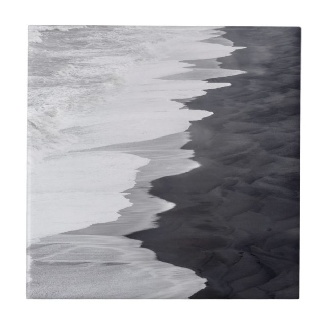 Cenário de praia em preto e branco (Frente)
