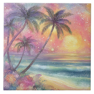 Cenário de praia sonhador e tropical