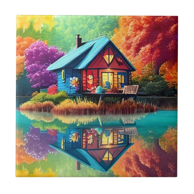 Cenário natural com algodão e lago-38566 (Frente)