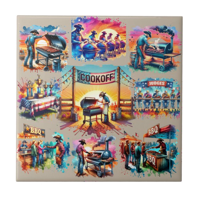 Cenas de Cookoff de CHURRASCO de Cowboy Ocidental  (Frente)