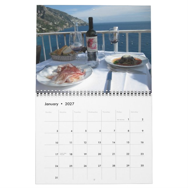 Cenas de Italia - calendário 2011 (Jan 2027)