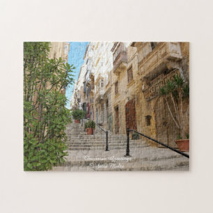 Cenas de rua de Valeta Malta. Quebra-cabeça