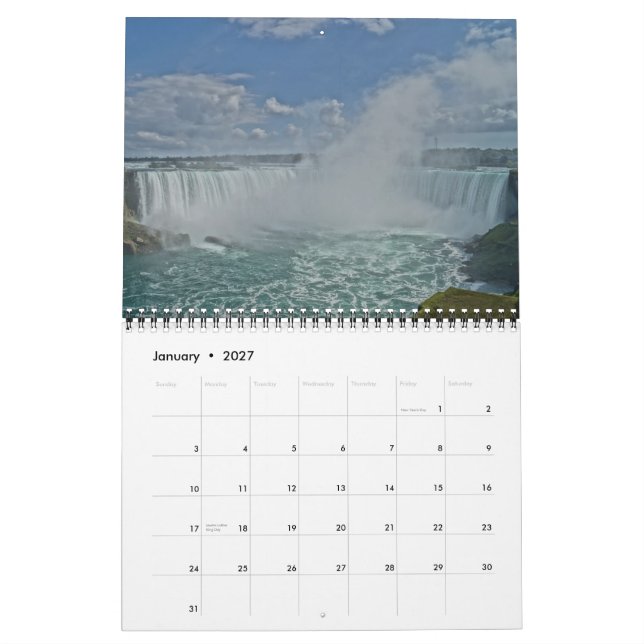 Cenas do calendário de Niagara Falls 2015 (Jan 2027)