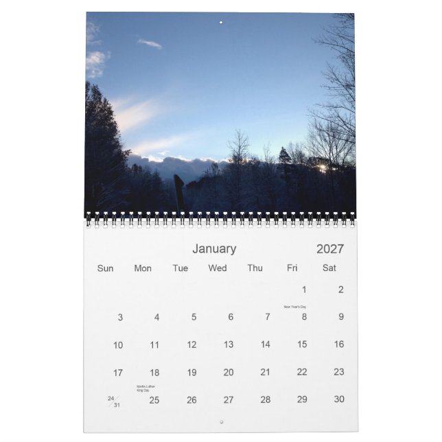 Cenas do Calendário Natureza (Jan 2027)