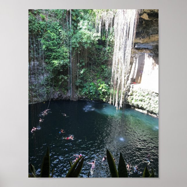Cenote Azul Sagrado, Ik Kil, México nº 2 Poster (Frente)