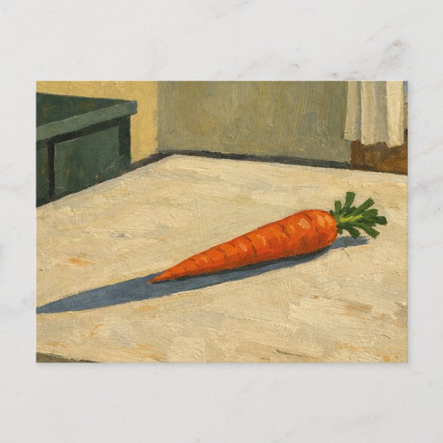 Cenoura em um cartão postal de arte de mesa (Frente)