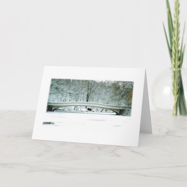 Central Park, NYC, Cartão de Natal da Ponte de Arc (Frente)