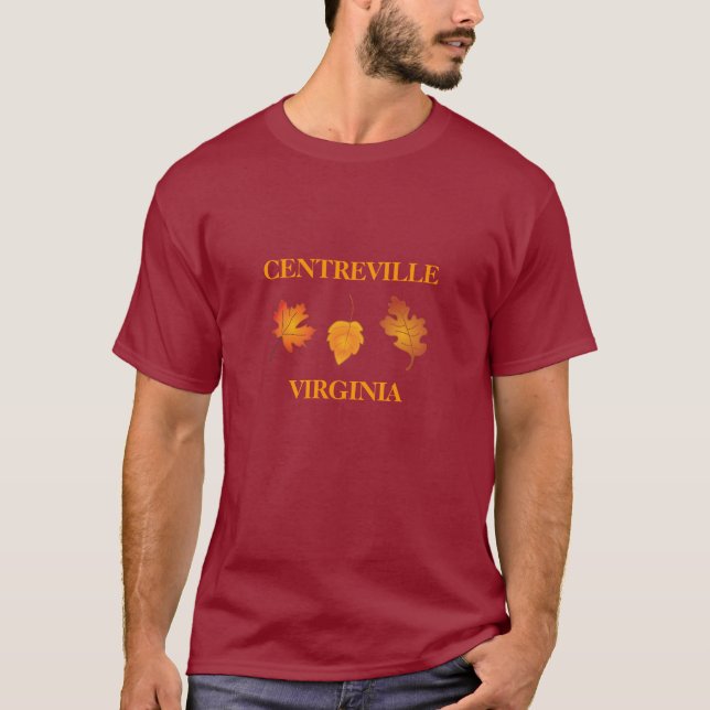 Centreville Virgínia - design escuro da camisa (Frente)