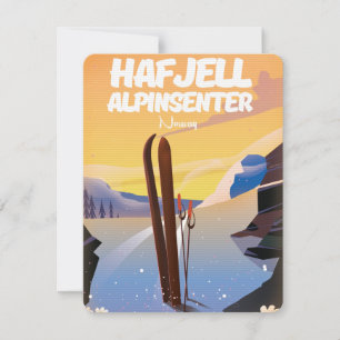 centro alpino hafjell Noruega belo pôster de esqui