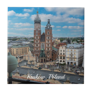 Centro da cidade de Cracóvia a partir de cima em P