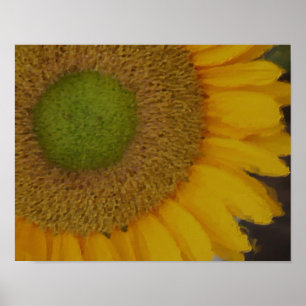 Centro de girassol Fotografia Pintura Flor Poster