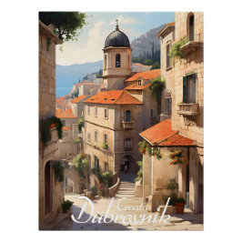 Centro Histórico de Dubrovnik Croácia Impressão de