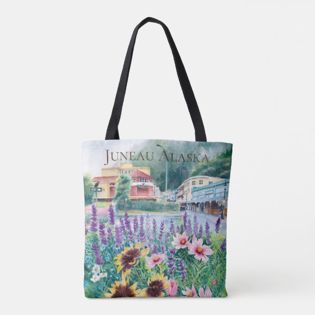 Centro Juneau Red Dog Saloon Tote Bag (Verso)