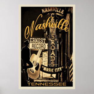 Centro Nashville na Broadway Poster