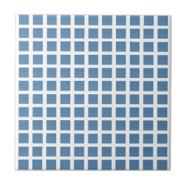 Ceramic Tile Blue Stripe Square
