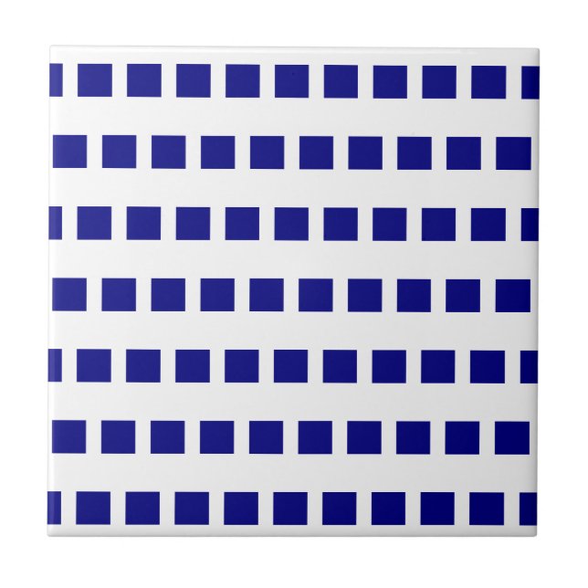 Ceramic Tile Blue & White Checkered (Frente)