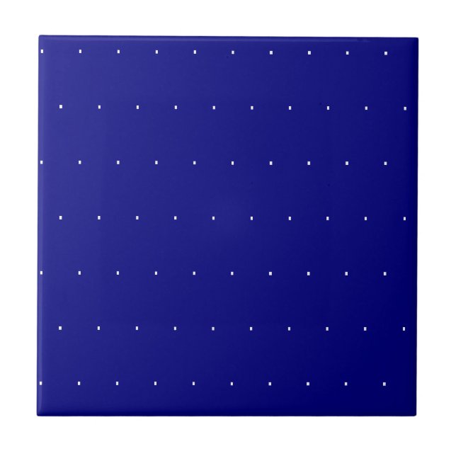 Ceramic Tile Blue & White Dotted  (Frente)