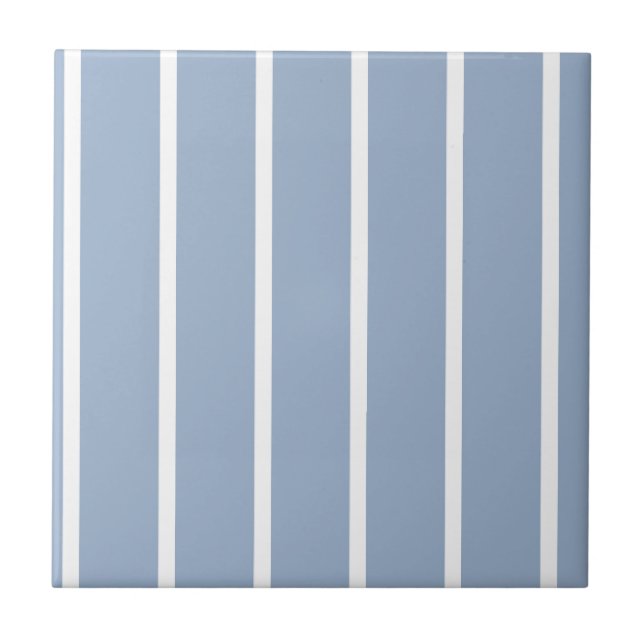 Ceramic Tile Blue & White Stripe  (Frente)