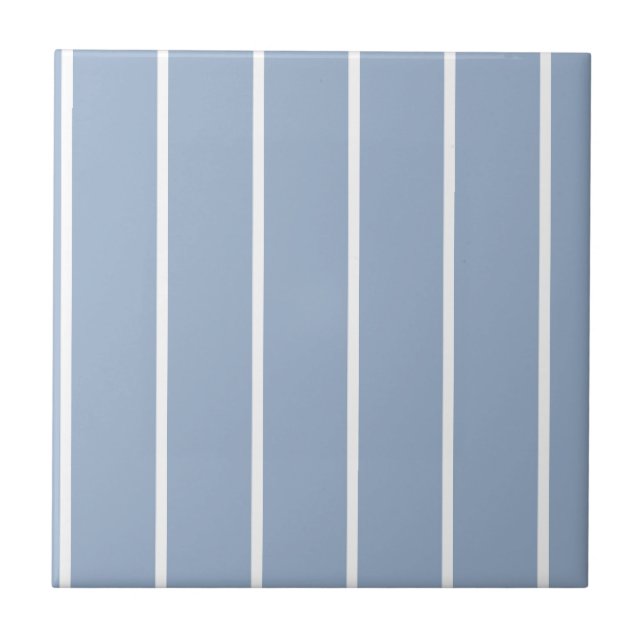 Ceramic Tile Blue & White Stripe  (Frente)