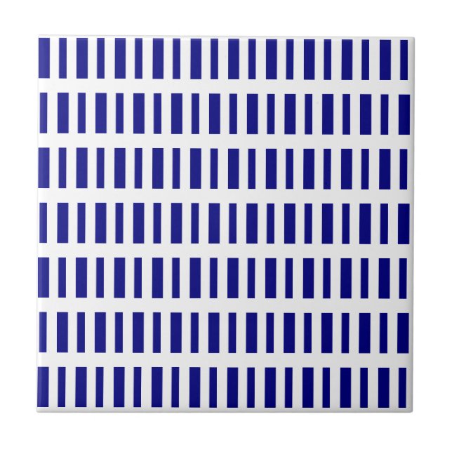 Ceramic Tile Blue & White Stripe (Frente)