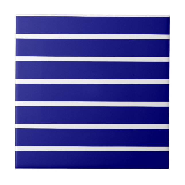 Ceramic Tile Blue & White Stripe (Frente)