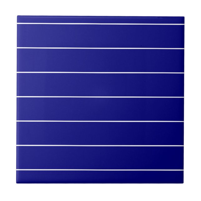 Ceramic Tile Blue & White Stripe (Frente)