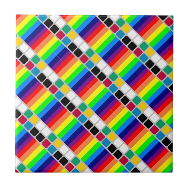 Ceramic Tile Colorful Colors Square  (Frente)