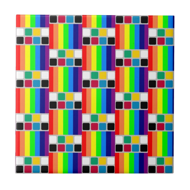 Ceramic Tile Colorful Colors Square  (Frente)