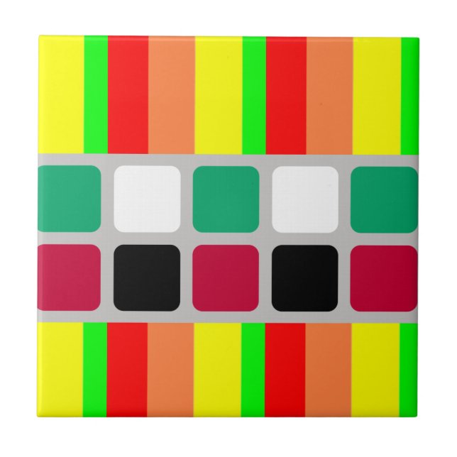 Ceramic Tile Colorful Colors Stripe (Frente)