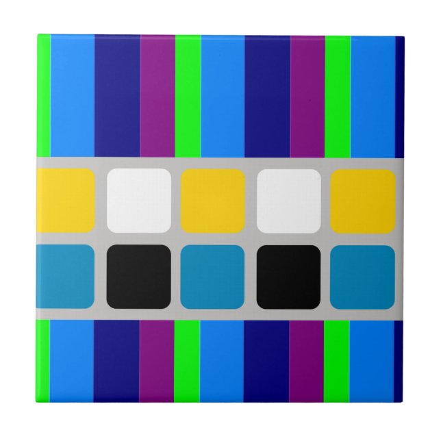 Ceramic Tile Colorful Colors Stripe (Frente)