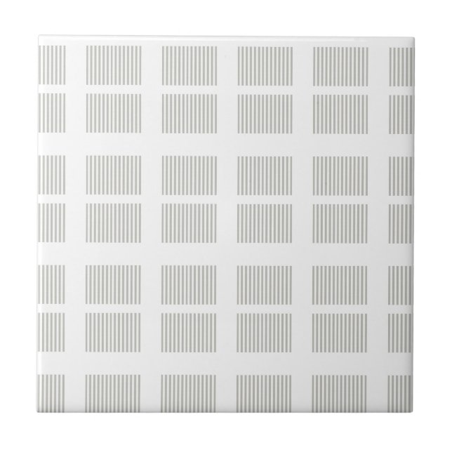 Ceramic Tile Grey & White Stripe (Frente)