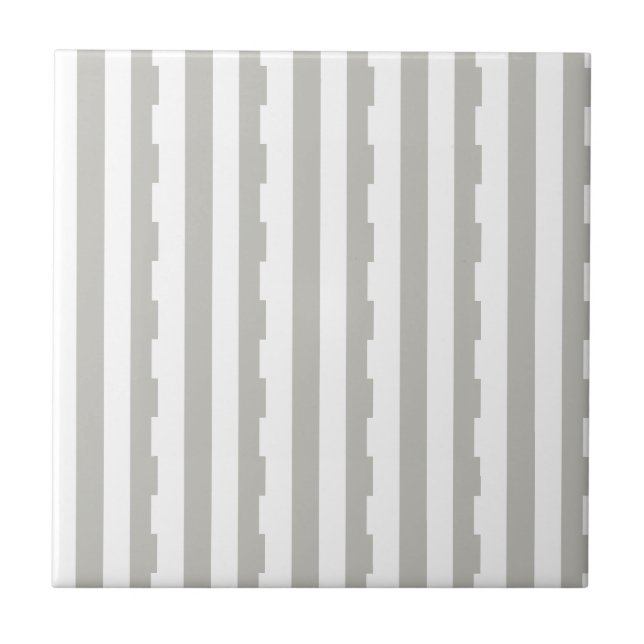 Ceramic Tile Grey & White Stripe  (Frente)