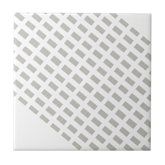 Ceramic Tile Grey & White Stripe Square (Frente)