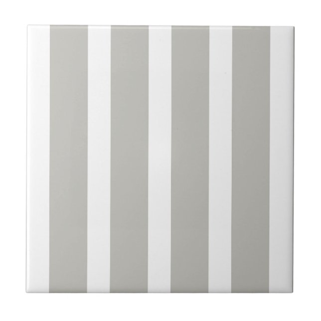 Ceramic Tile Grey & White Stripe Square (Frente)