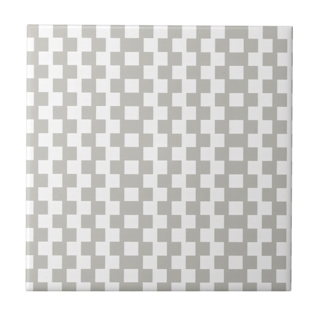 Ceramic Tile Grey & White Stripe Square (Frente)