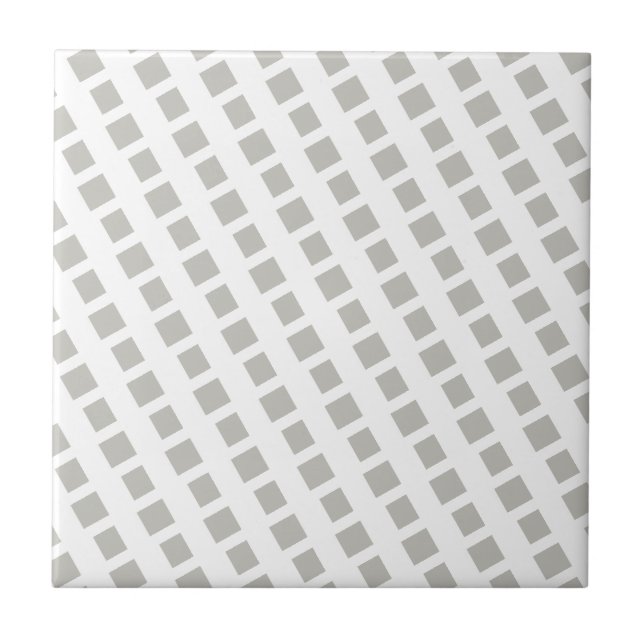 Ceramic Tile Grey & White Stripe Square (Frente)