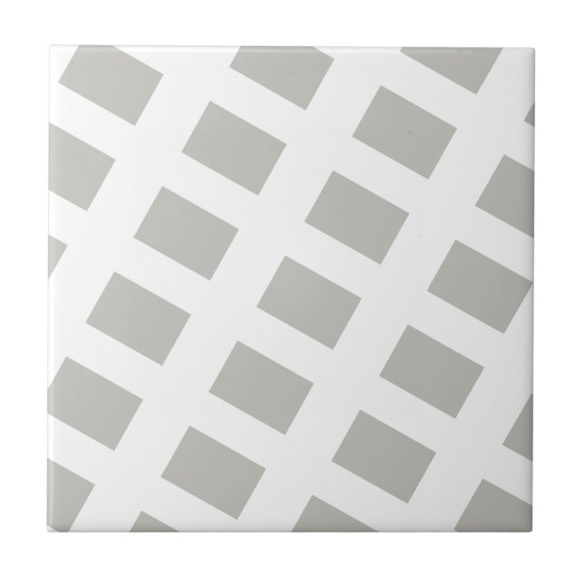 Ceramic Tile Grey & White Stripe Square (Frente)
